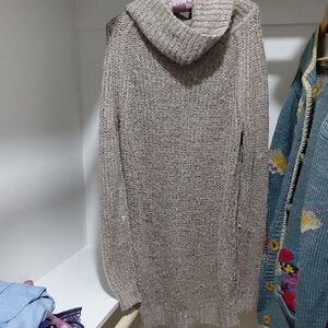 Mossimo Supply Co. Taupe Cowl Neck Sweater